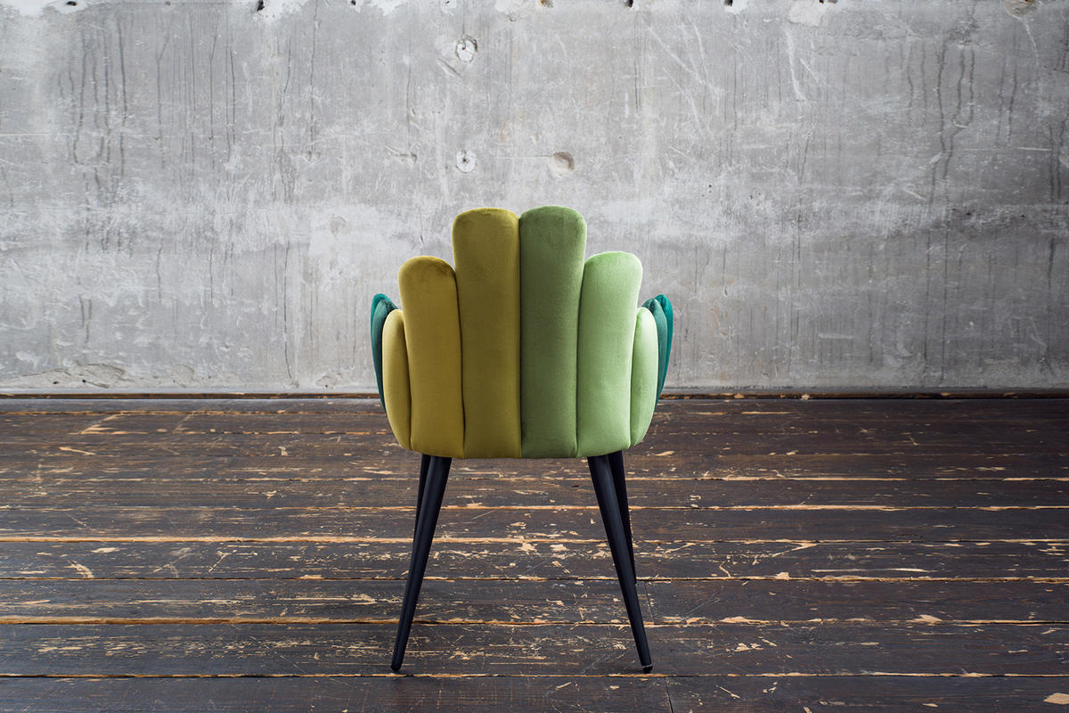 ESSZIMMERSTUHL FREJA Grün Velvet - Schwarz/Grün, Kunststoff/Textil (58/85/56cm) - KAWOLA