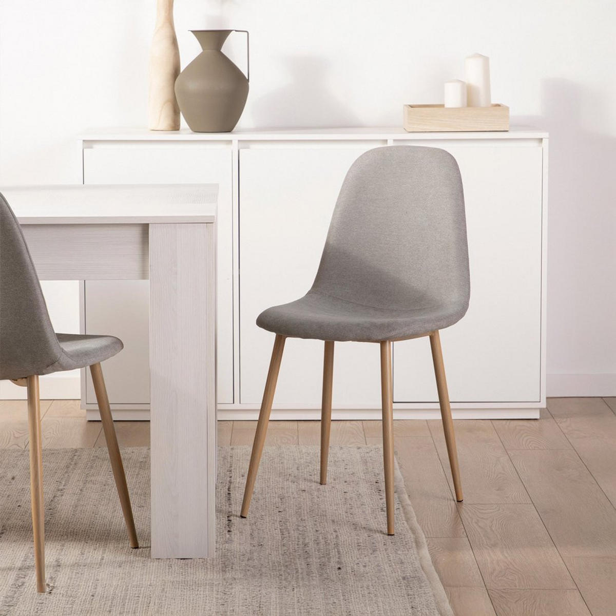 ESSZIMMERSTUHL Ellis Grau 45 cm x 86 cm - Grau, Textil (45/86/52cm)