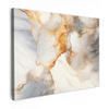LEINWANDBILD Marmor - Grau - Gold Wandbilder 80x60 cm - Weiß, Textil (80/60cm) - MuchoWow