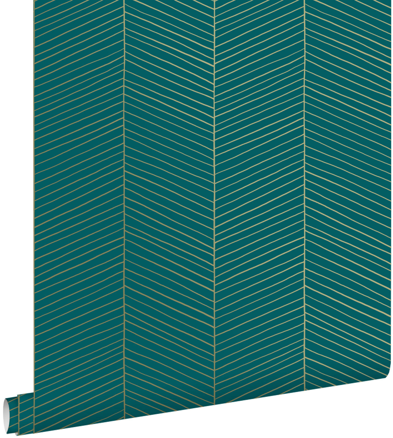 TAPETE Fischgrätmuster 53 cm x 10.05 m - Blau, Papier (53/1000cm) - ESTAhome
