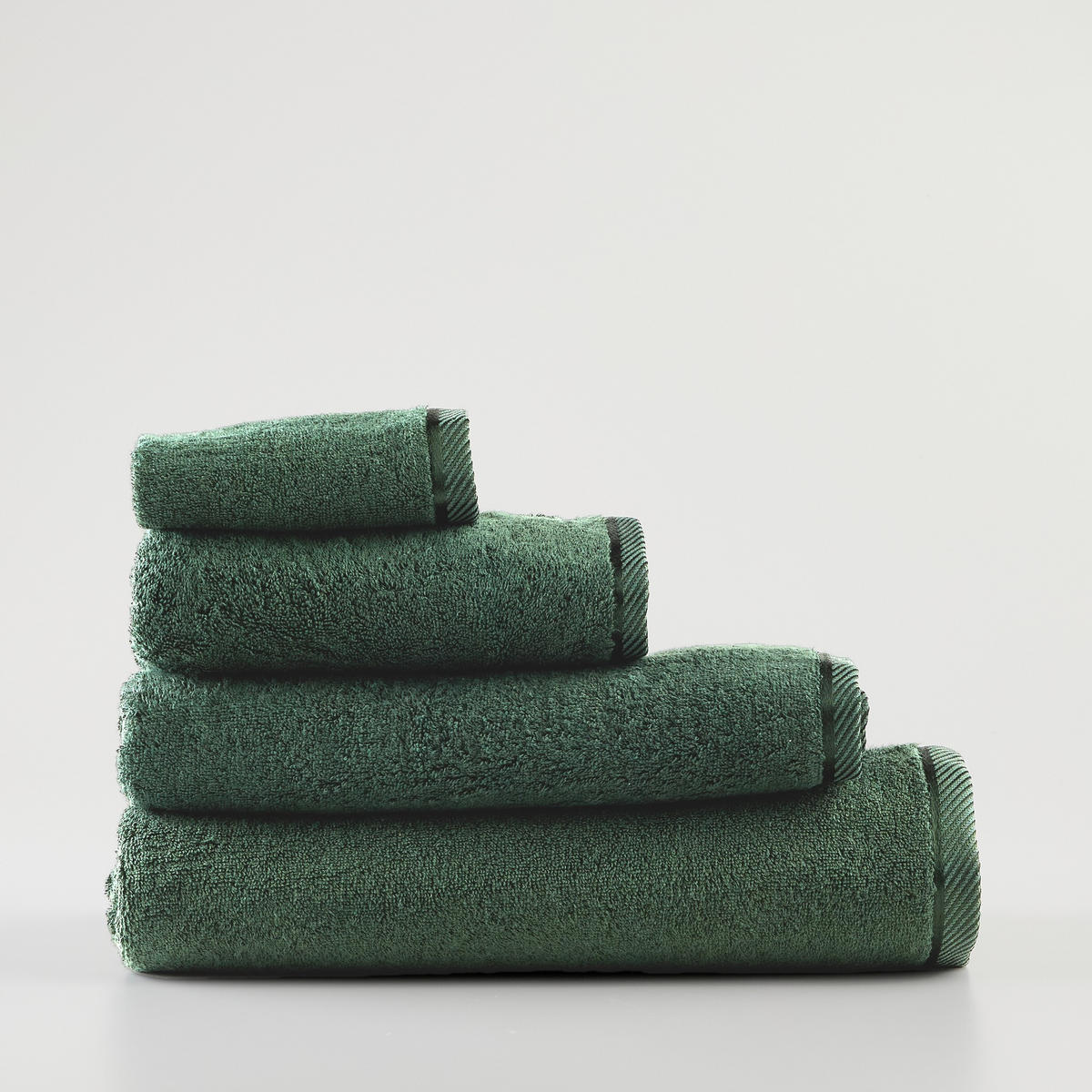 BADETUCH Bambo - Dunkelgrün, Textil (100/150cm) - home&you