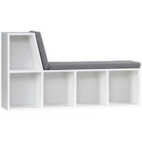 BÜCHERREGAL 108/30/60 cm Weiß/Grau - Weiß, Karton (108/60/30cm)