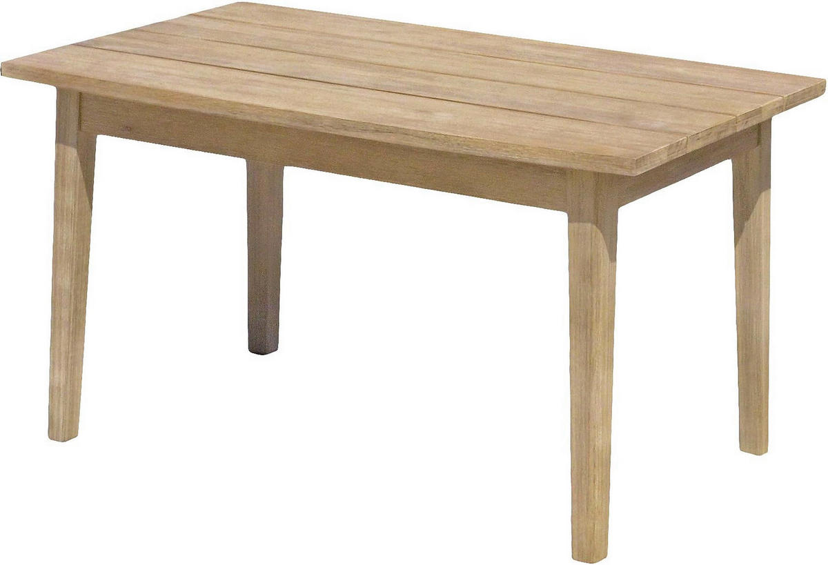 GARTEN-SITZGRUPPE Lisbon 4-teilig Kunststoffgeflecht Gartenmöbel-Set - Braun, Holz - DELUKE