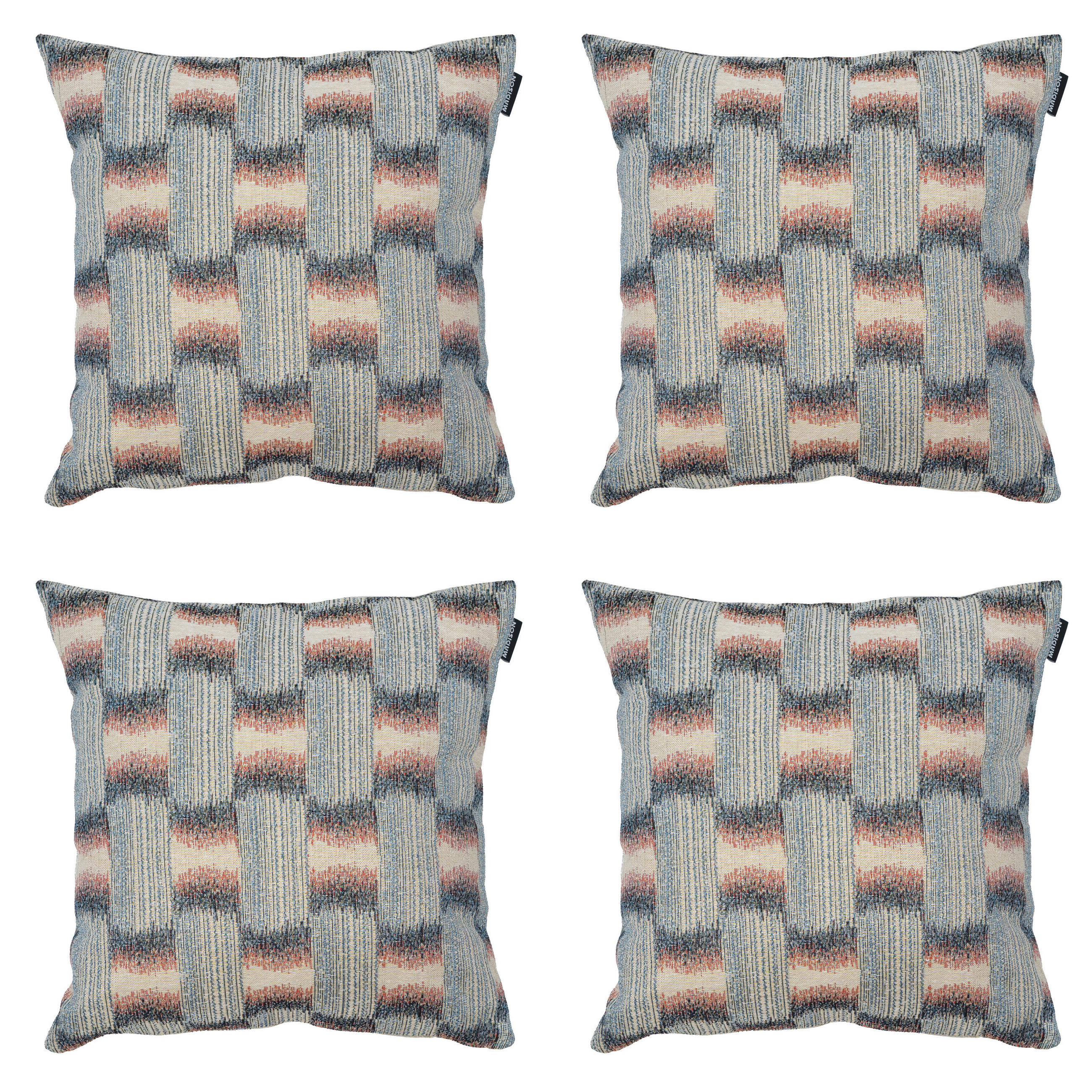 DEKORATIONSKISSEN Madison Home - Mehrfarbig - 45/45/10 cm - 4er-Set - Blaugrau/Multicolor, Textil (45/45cm) - Madison