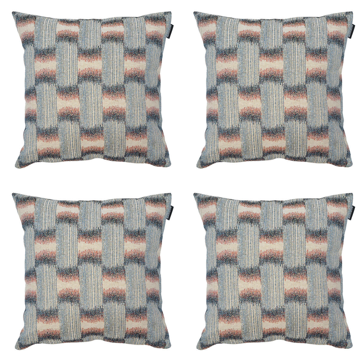DEKORATIONSKISSEN Madison Home - Mehrfarbig - 45/45/10 cm - 4er-Set - Blaugrau/Multicolor, Textil (45/45cm) - Madison