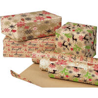 GESCHENKPAPIER 3er Set Kraftpapier Weihnachten 43,2 cm x 3 m - Multicolor, Papier (4/44/10cm)