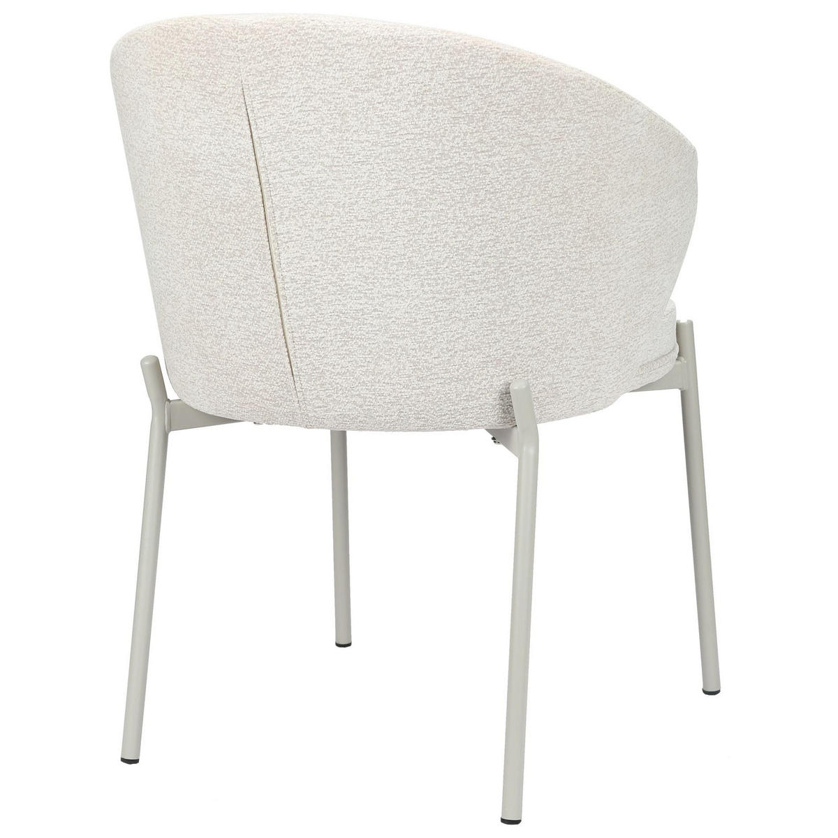 POLSTERSTUHL Atisly Hellbeige - Ecru/Beige, Textil/Metall (57.5/76.5/56cm) - Selsey