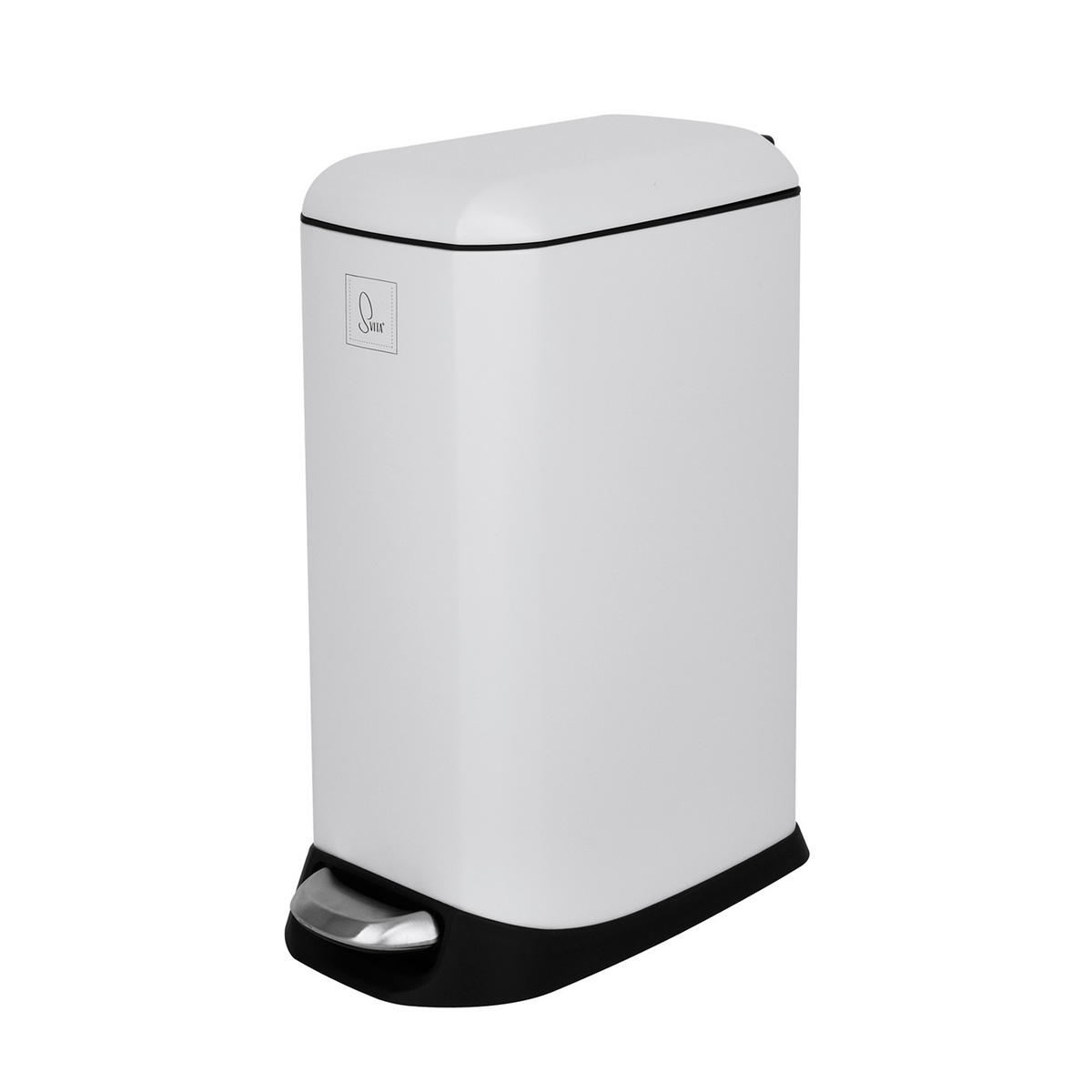 MÜLLEIMER TS12 12L Weiß - Weiß, Metall (20/47/35cm) - SVITA