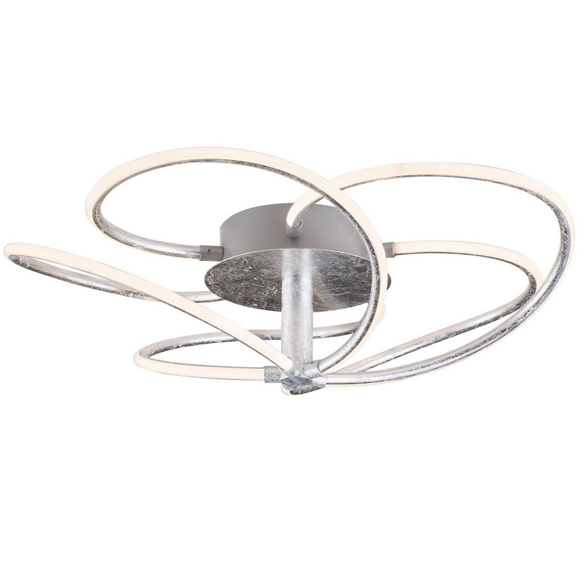 LED DECKENLEUCHTE Metall Silber - Silberfarben, Metall (56/56/15cm) - Globo Lighting