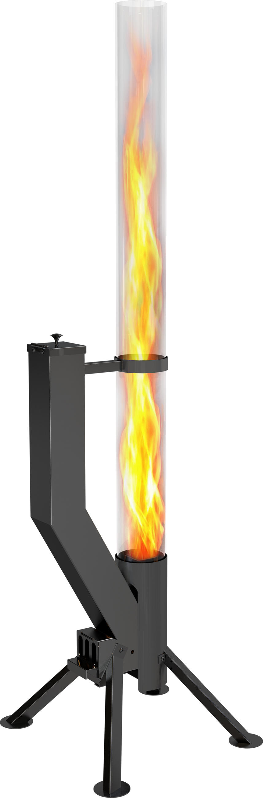 Gardenflare Feuerrohr Schwarz 44x147.8x41.2 cm
