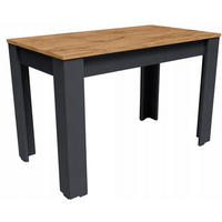 TISCH CR3- STERN Graphit-Wotan Eiche 110/60/72,6 cm - Eiche Wotan/Graphitfarben, Holzwerkstoff (60/110/72.6cm)