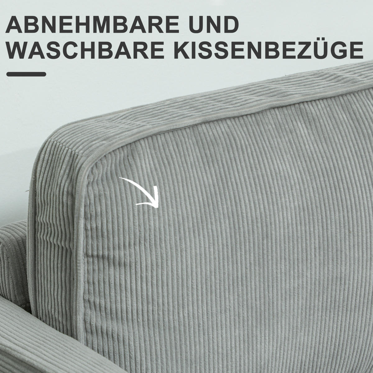 SOFA 2-Sitzer mit Stauraum 117 x 63 x 79 cm Hellgrau - Hellgrau, Holzwerkstoff (117/79/63cm) - Meubliv