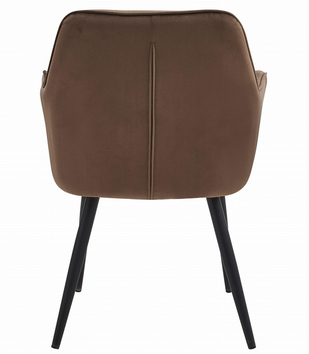 ESSZIMMERSTUHL LUKK brauner Sitz, schwarze Beine - Schwarz/Braun, Textil (56/83.5/62cm) - Valora