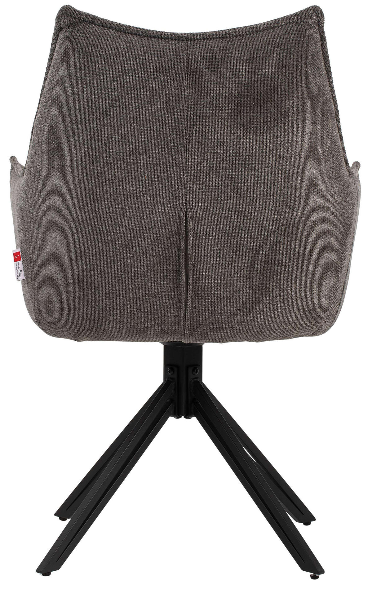 ESSZIMMERSTUHL Ginosa drehbar 2er-Set - Schwarz/Grau, Textil/Metall (62/90/66cm) - Mr. Deko