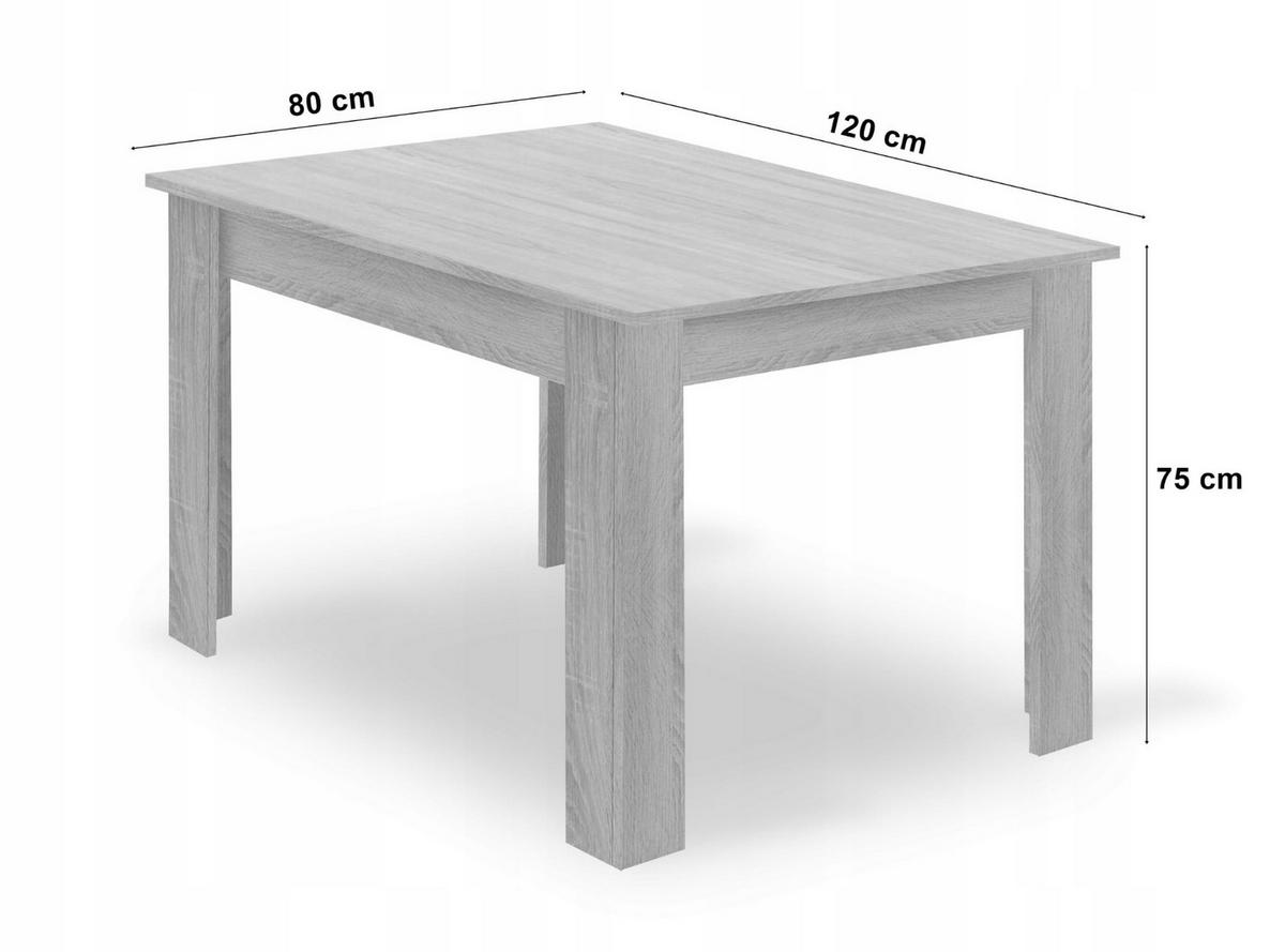 ESSTISCH-SET Esstisch Schwarz 120x80 cm NP Craft Set 4 Stück Stuhl Lava Grau Velours - Grau, Kunststoff (80/120/58cm)