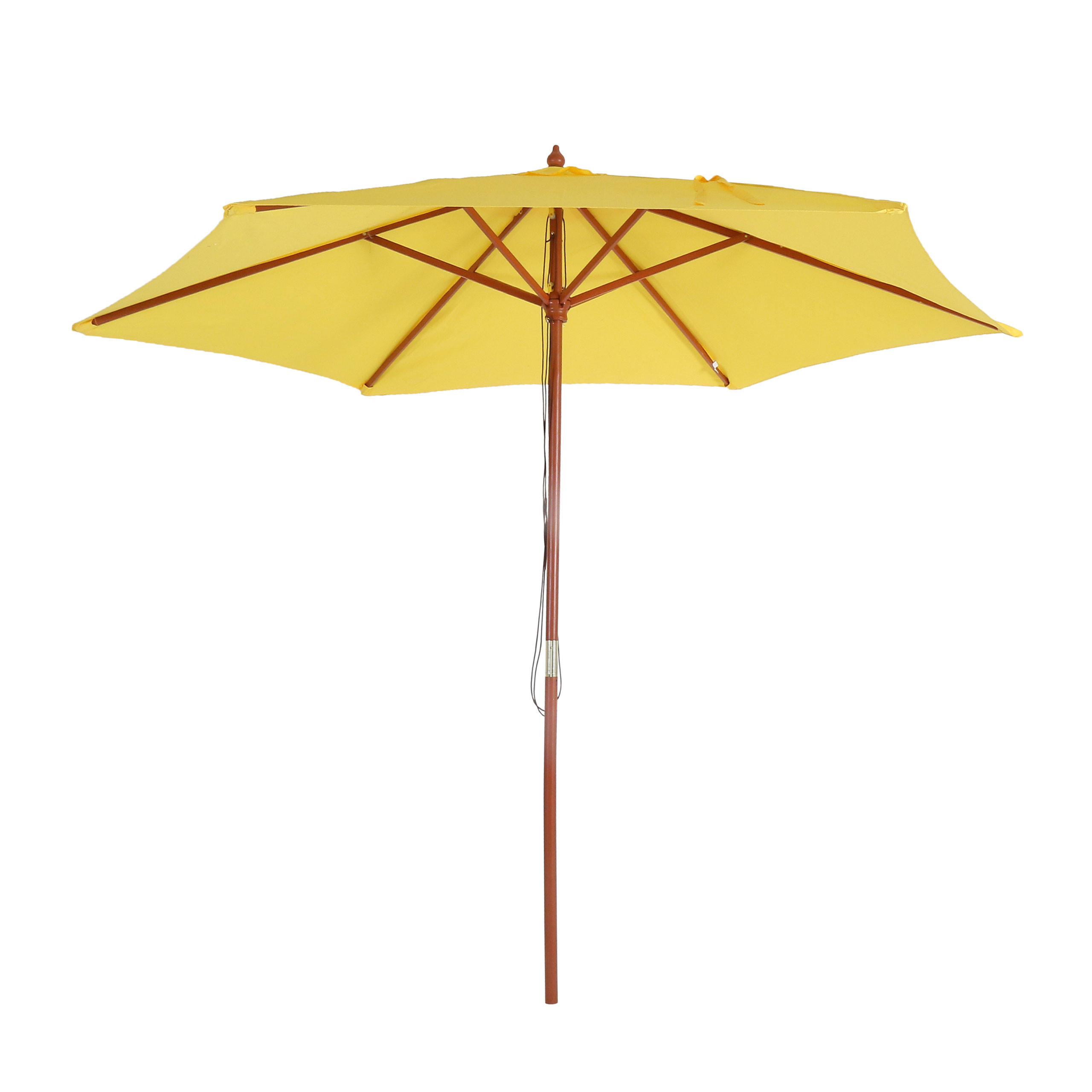 SONNENSCHIRM RUND Gelb - Gelb, Holz (300/300cm) - MCW