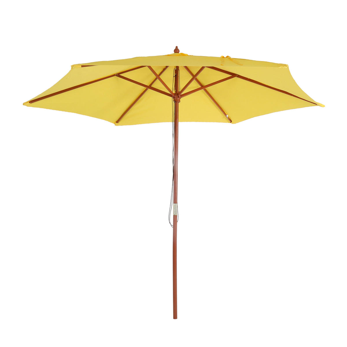 SONNENSCHIRM RUND Gelb - Gelb, Holz (300/300cm) - MCW