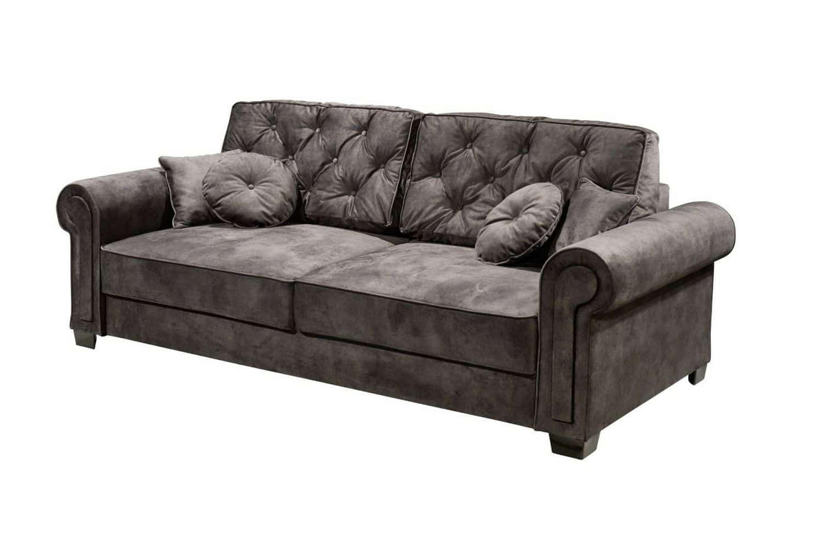 2-SITZER mit Schlaffunktion und Bettkasten - Dunkelbraun/Bernsteinfarben, Holz/Kunststoff (252/102/115cm) - ed exciting design