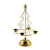 ADVENTSKERZENHALTER Santa Lila Gold 23.5/11/38 cm Metall - Goldfarben, Metall (11/38/23.5cm) - Mondex