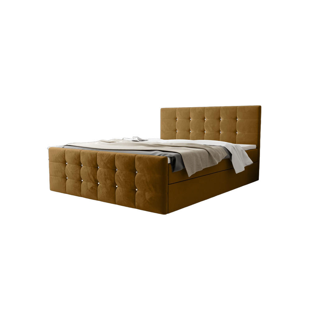 BOXBETT Coria IV Senf 180x200 cm - Currygelb, Textil (180/200cm) - B&B Home