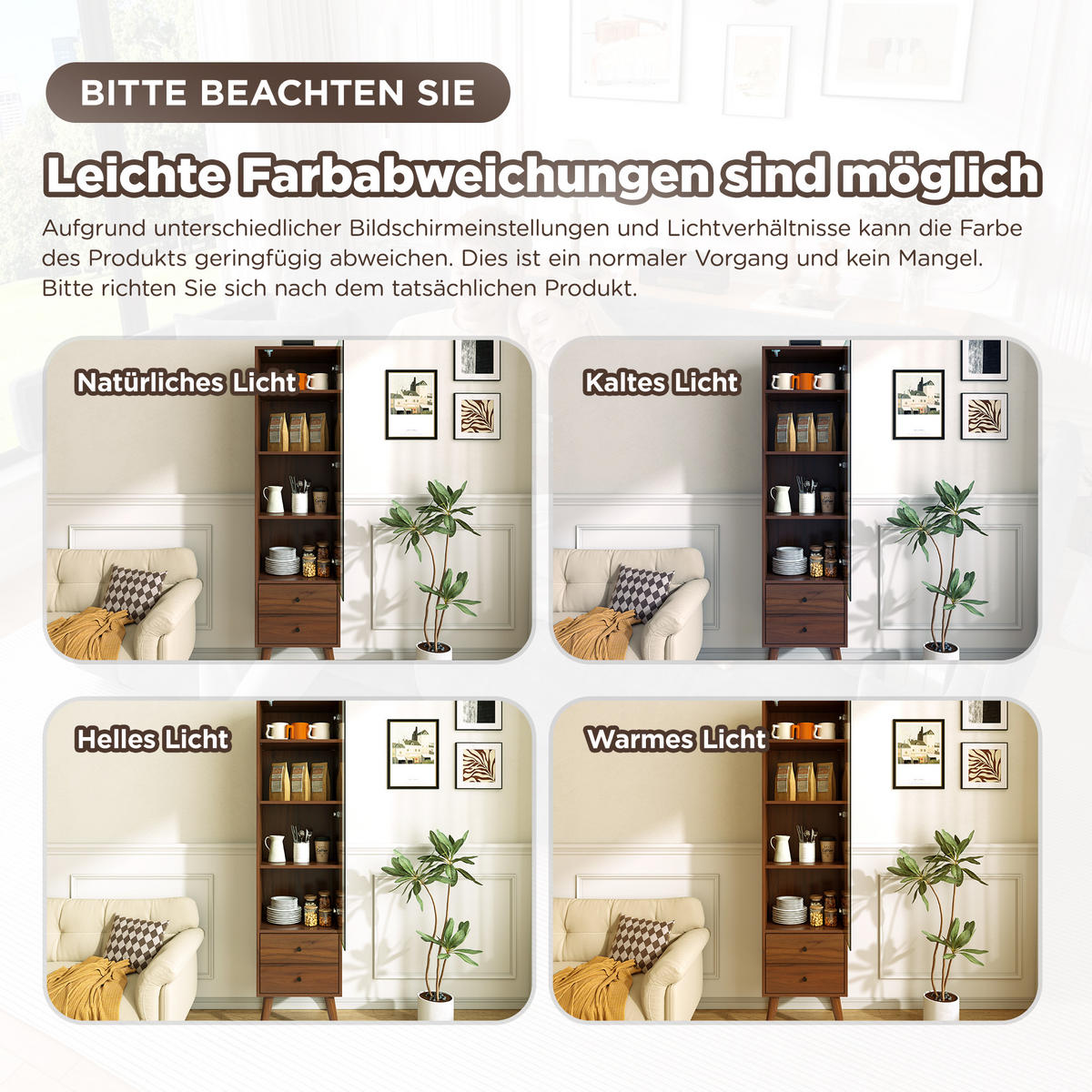 HIGHBOARD Nussbaumholz-Optik mit Glastür, 2 Schubladen & verstellbaren Regalen - Walnussfarben, Holzwerkstoff (39.8/160/35cm) - Urban Meuble