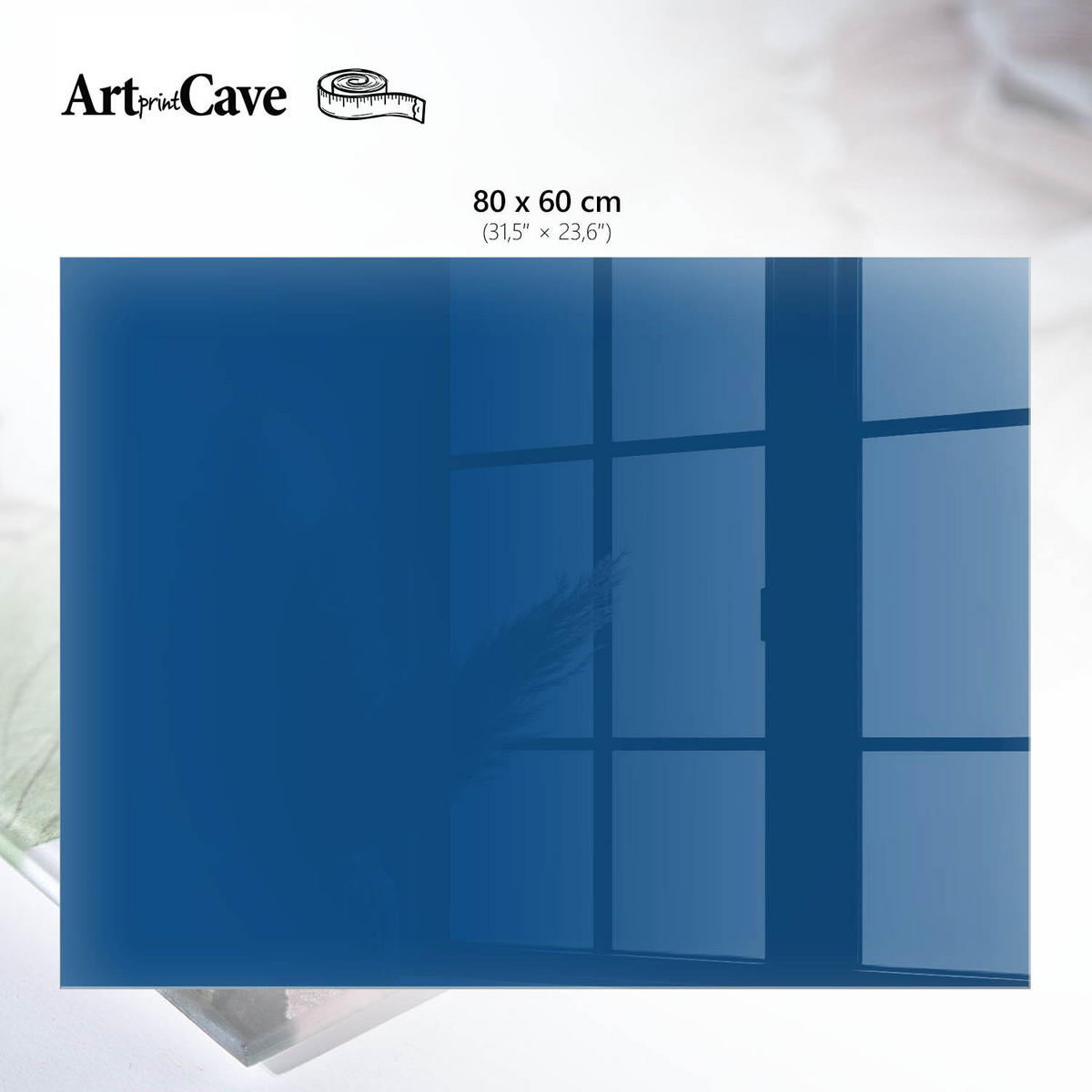 GLASPLATTE 80x60 cm – Dunkelblau - Dunkelblau, Glas (0.4/80/60cm) - ArtPrintCave