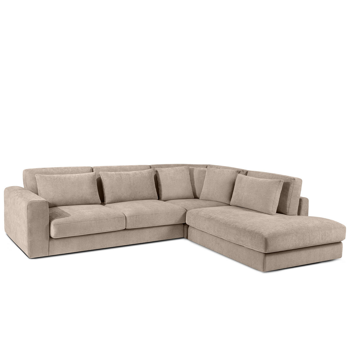 ECKSOFA rechts VERUS - Beige, Holz/Holzwerkstoff (297/248cm) - KONSIMO®