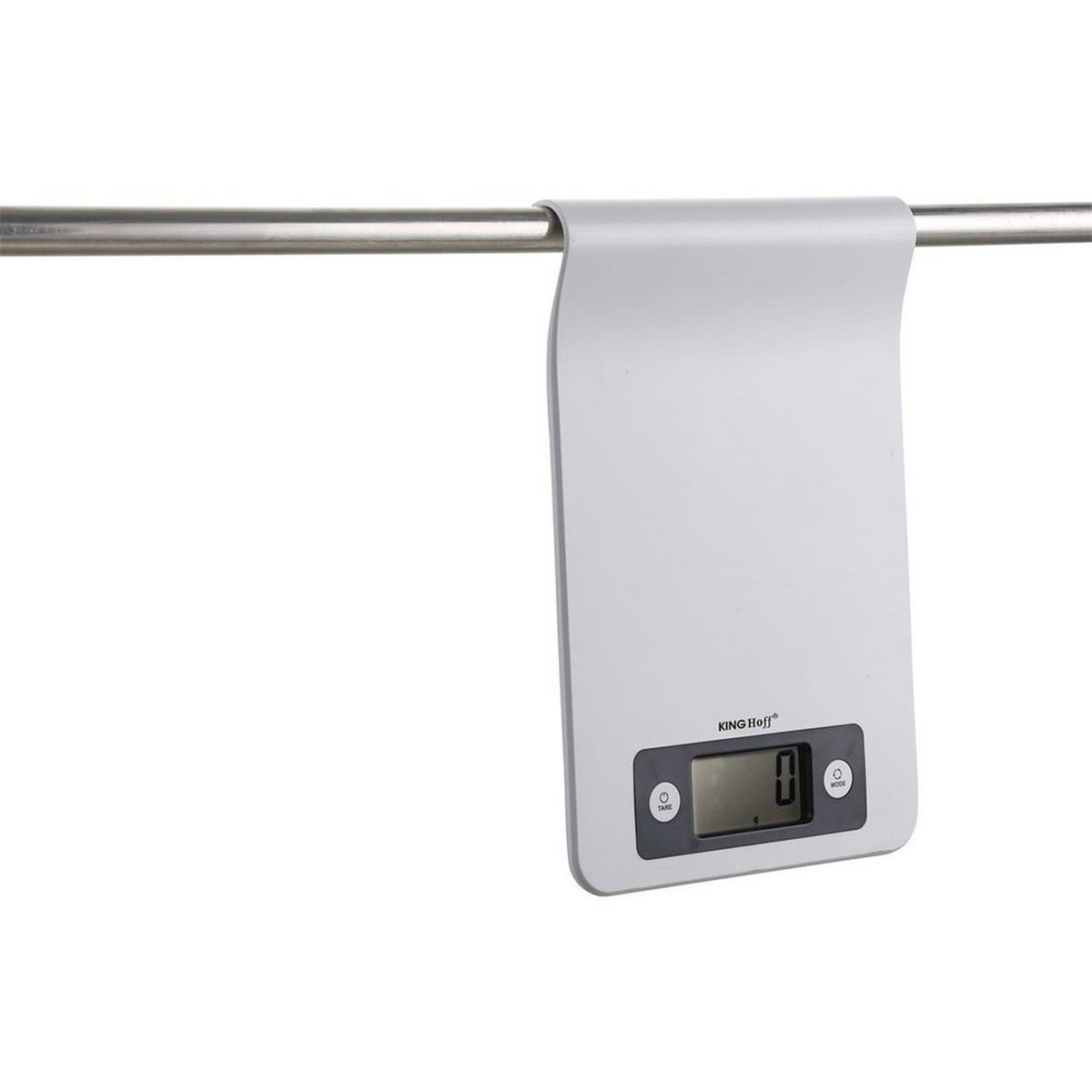 KÜCHENWAAGE Weiß 24/16/3 cm KH1822 - Weiß, Metall - Kinghoff 