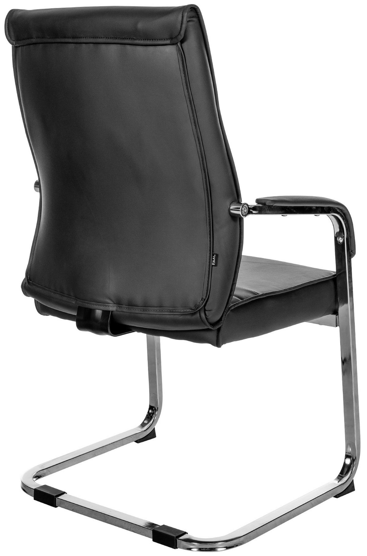 SCHWINGSTUHL Lederlook Schwarz - Schwarz, Textil/Metall (55/88/60cm) - CLP