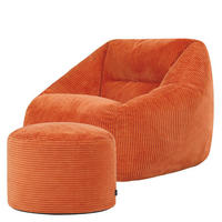 SITZSACK Sessel Natalia + Sitzpouf - Terracotta, Textil (97/73/84cm) - icon