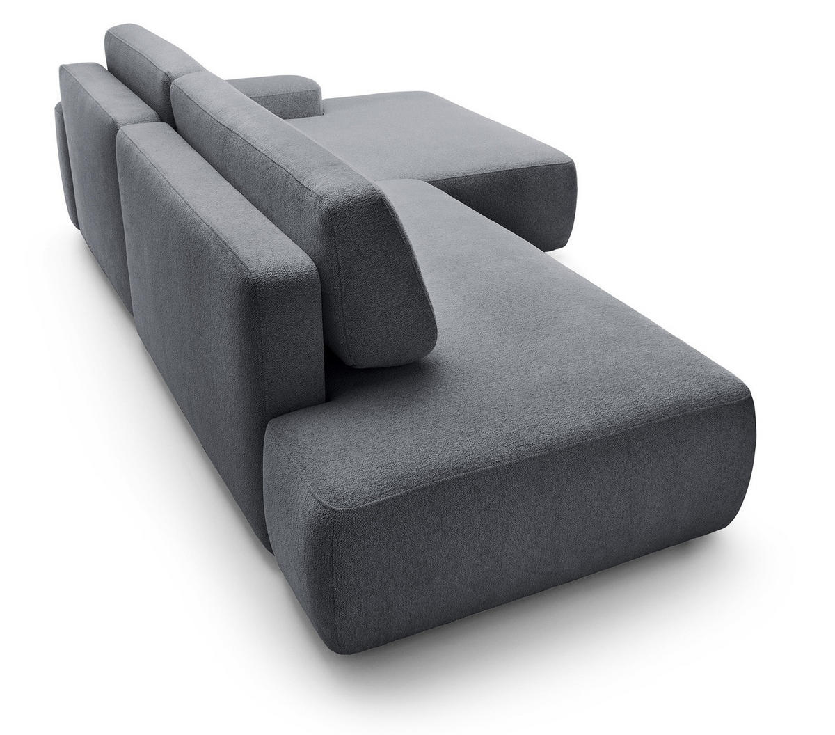 ECKSOFA 275 cm mit Schlaffunktion Orea O, Rechts, Dunkelgrau - Dunkelgrau, Holz (164/276cm) - Emporius