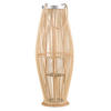 LATERNE Heller Holzfarbton Tahiti - Hellbraun, Holz (27/72/27cm) - Beliani