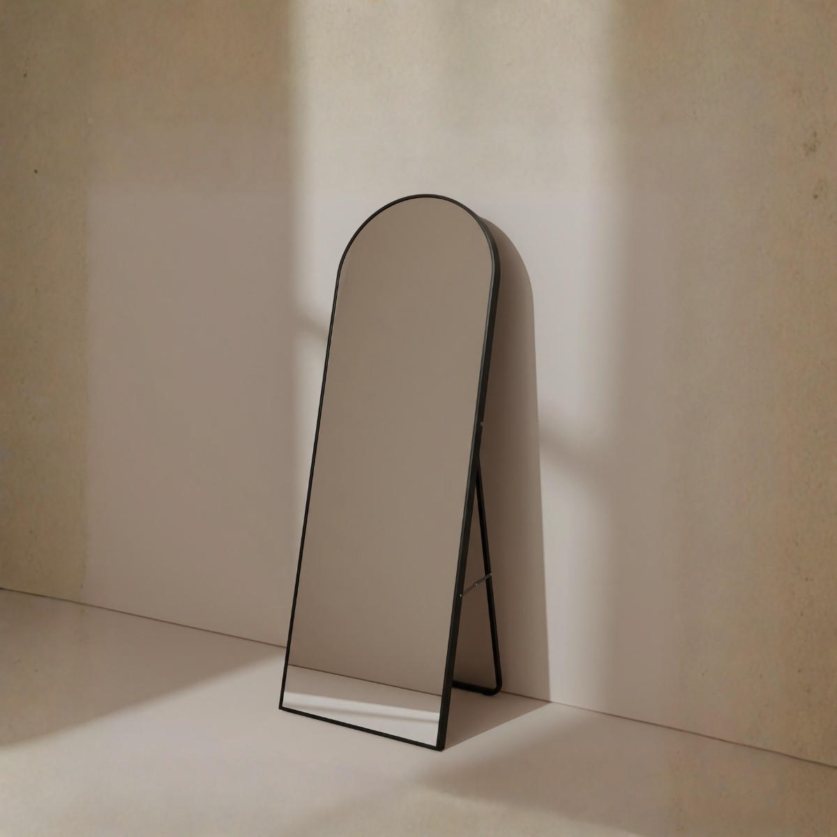 STANDSPIEGEL Fram, 150 x 50 cm - Schwarz, Glas (50/150/2.5cm)