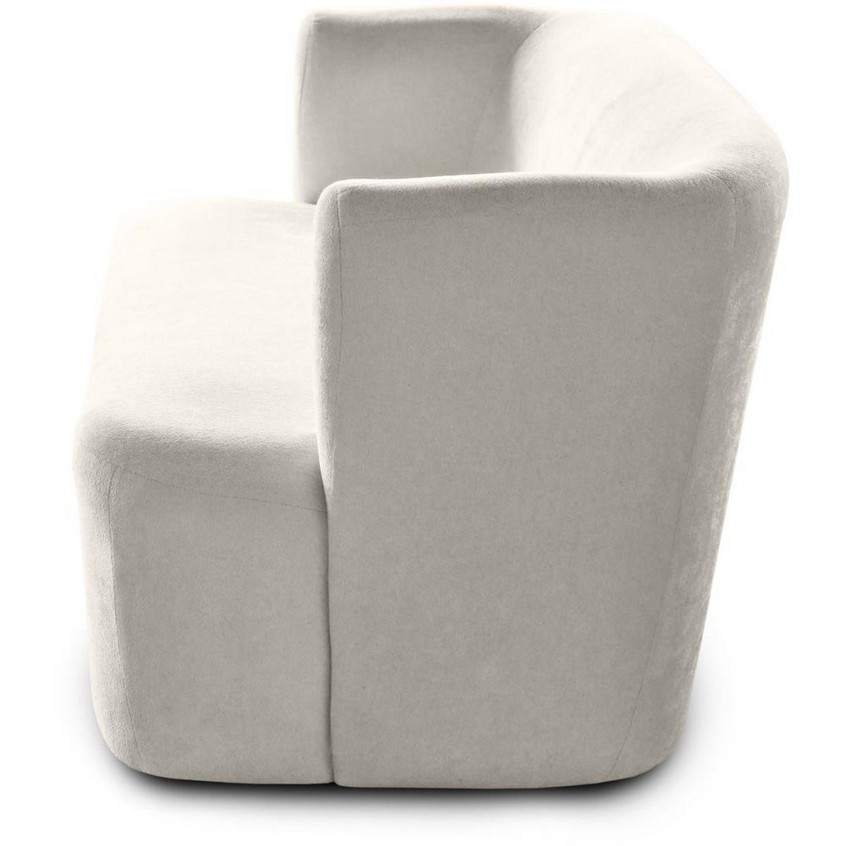 2-SITZER SOFA Nori beige velour - Beige/Schwarz, Kunststoff/Textil (150/68/72cm) - Beautysofa