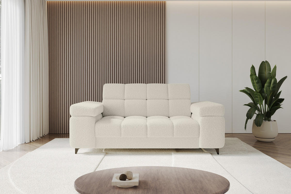 SOFA 2-Sitzer LORD-S1 194x97x90 cm Beige Bouclé - Beige, Holzwerkstoff/Textil (194/90/97cm) - ALTDECOR