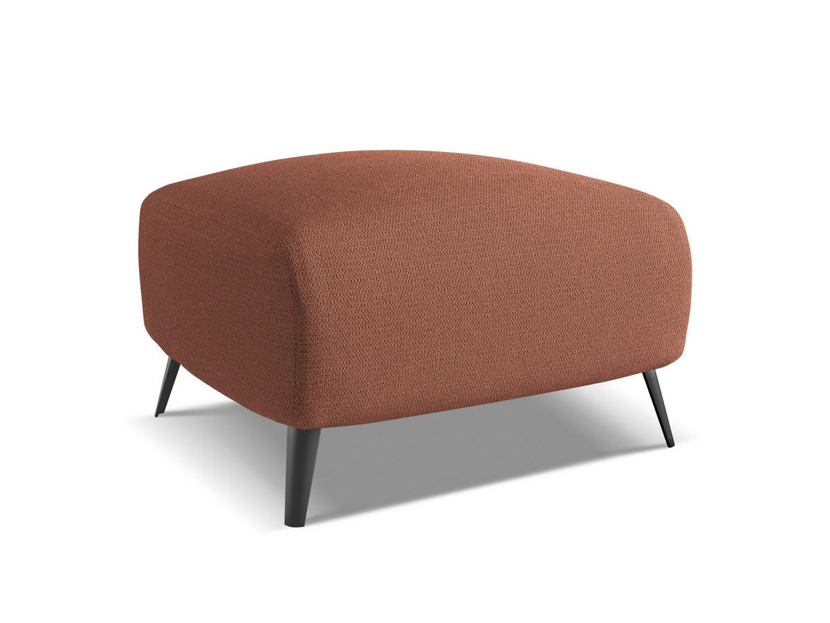 POUF Chenille Stoff Pink - Pink/Hellrosa, Textil/Metall (65/44/65cm) - Makamii