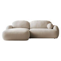 ECKSOFA Mayo, Seite: Links - Beige/Schwarz, Holz/Kunststoff (275/175cm) - MIRJAN24