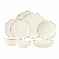 EINSTEIGER-SET Savona Goldlinie creme 8er Set - Creme, Keramik (2/2/2cm) - Seltmann Weiden
