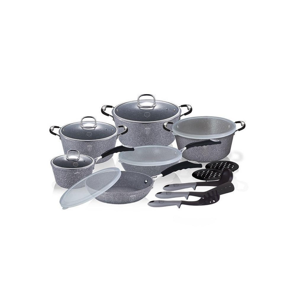 TOPFSET Grau 40/50/30 cm 31731 - Grau, Metall - Berlinger Haus