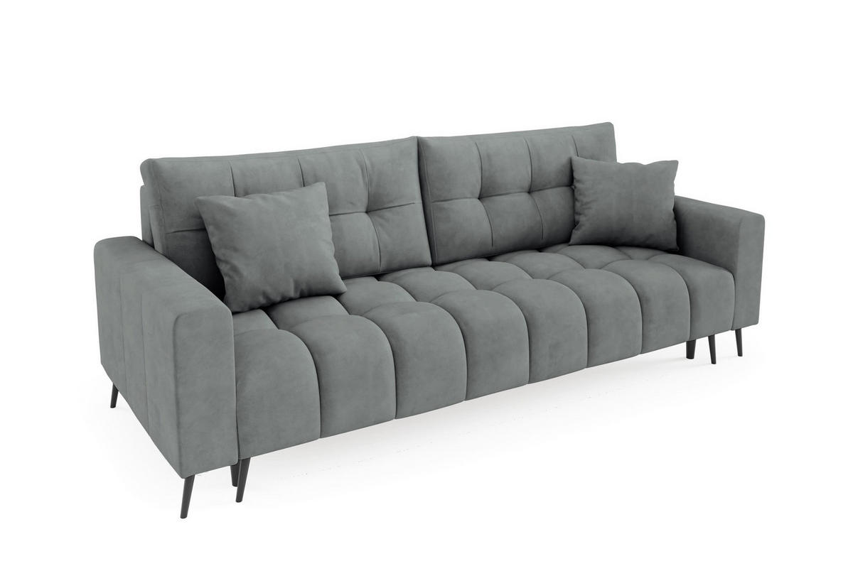 SCHLAFSOFA - Sofa Forta - Dunkelgrau (Amon 10) - Dunkelgrau, Holz (233/72/101cm) - Möblo