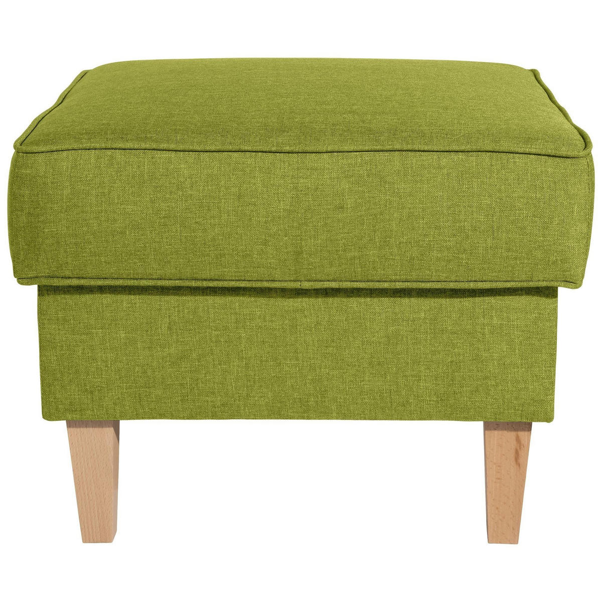 HOCKER Karlen Bezug Flachgewebe Buche natur / apfel - Buchefarben/Grün, Kunststoff (53/45/53cm) - 58aufmkessel
