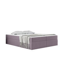 BOXBETT Mit Bettkasten Und Matratze Topper Ruben Lila 140x200 cm H2-Pocket - Lila, Holz/Textil (140/200cm) - Kaiser Möbel