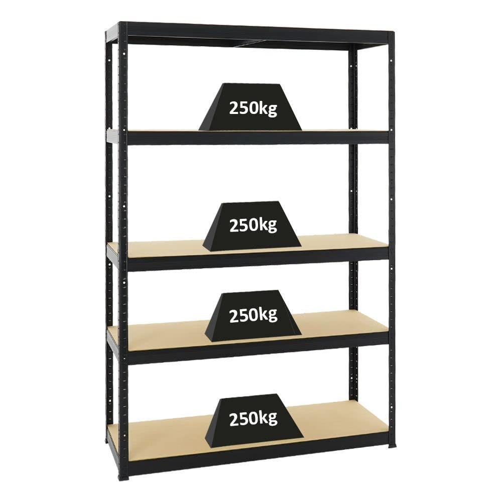 SCHWERLASTREGAL Big Elephant S 180x120x45 cm Fachlast 250 kg Schwarz - Schwarz, Metall (120/180/45cm) - PROREGAL