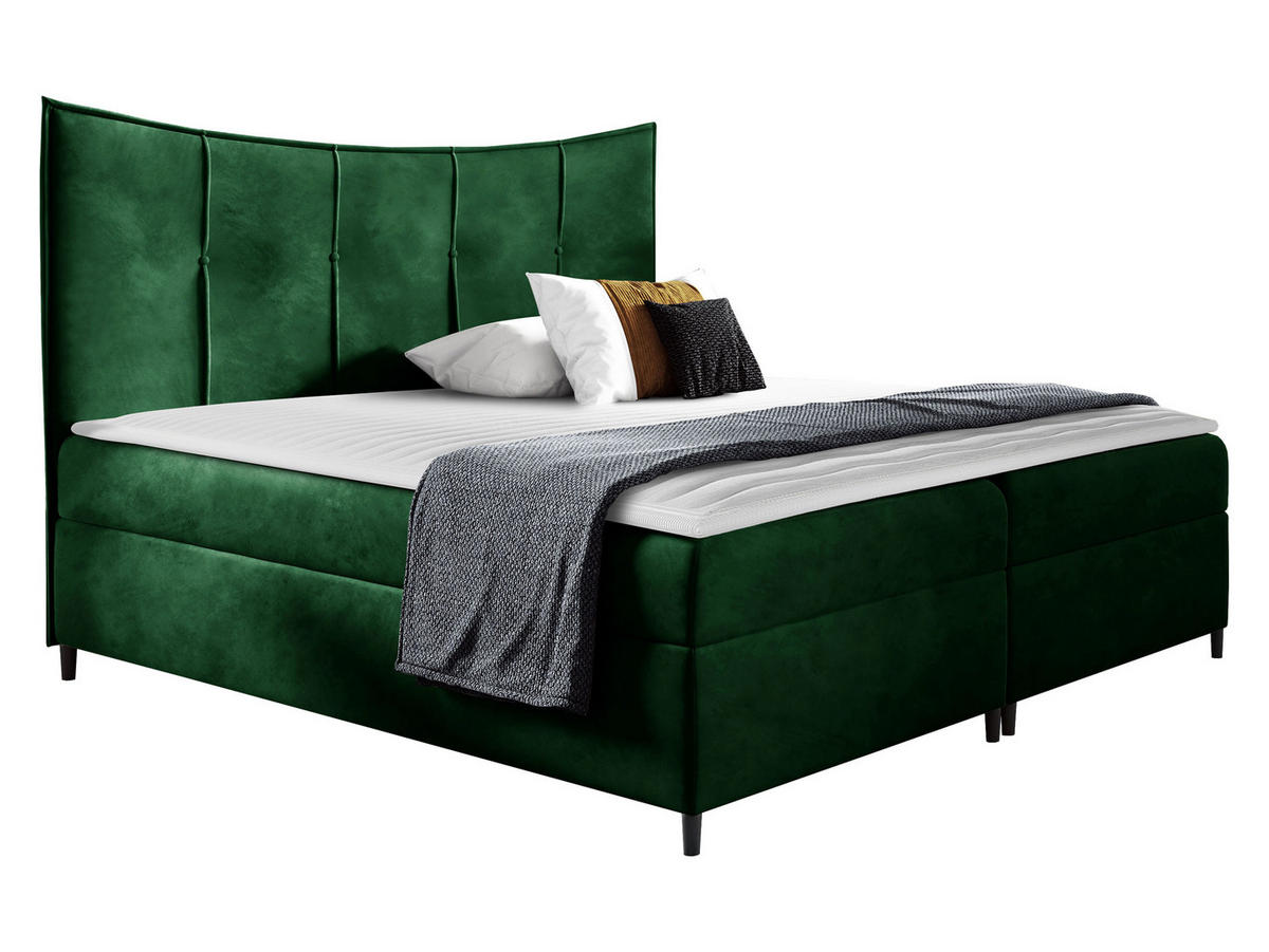 BOXBETT Bergamo - Smaragdgrün, Holz (160/200cm) - MIRJAN24