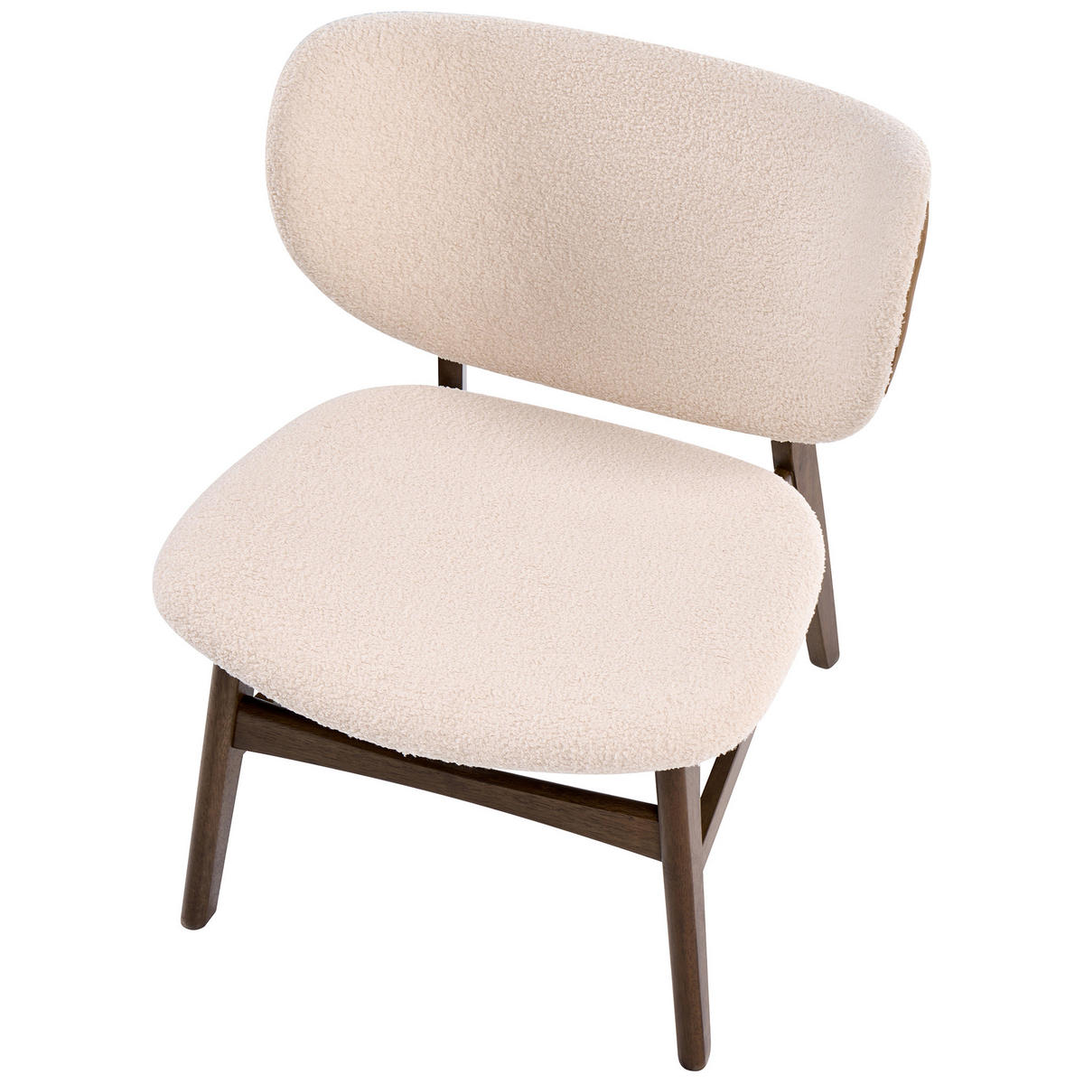SESSEL Bouclé Braun/Hellbeige Day - Beige, Textil (62/70/69cm) - Beliani