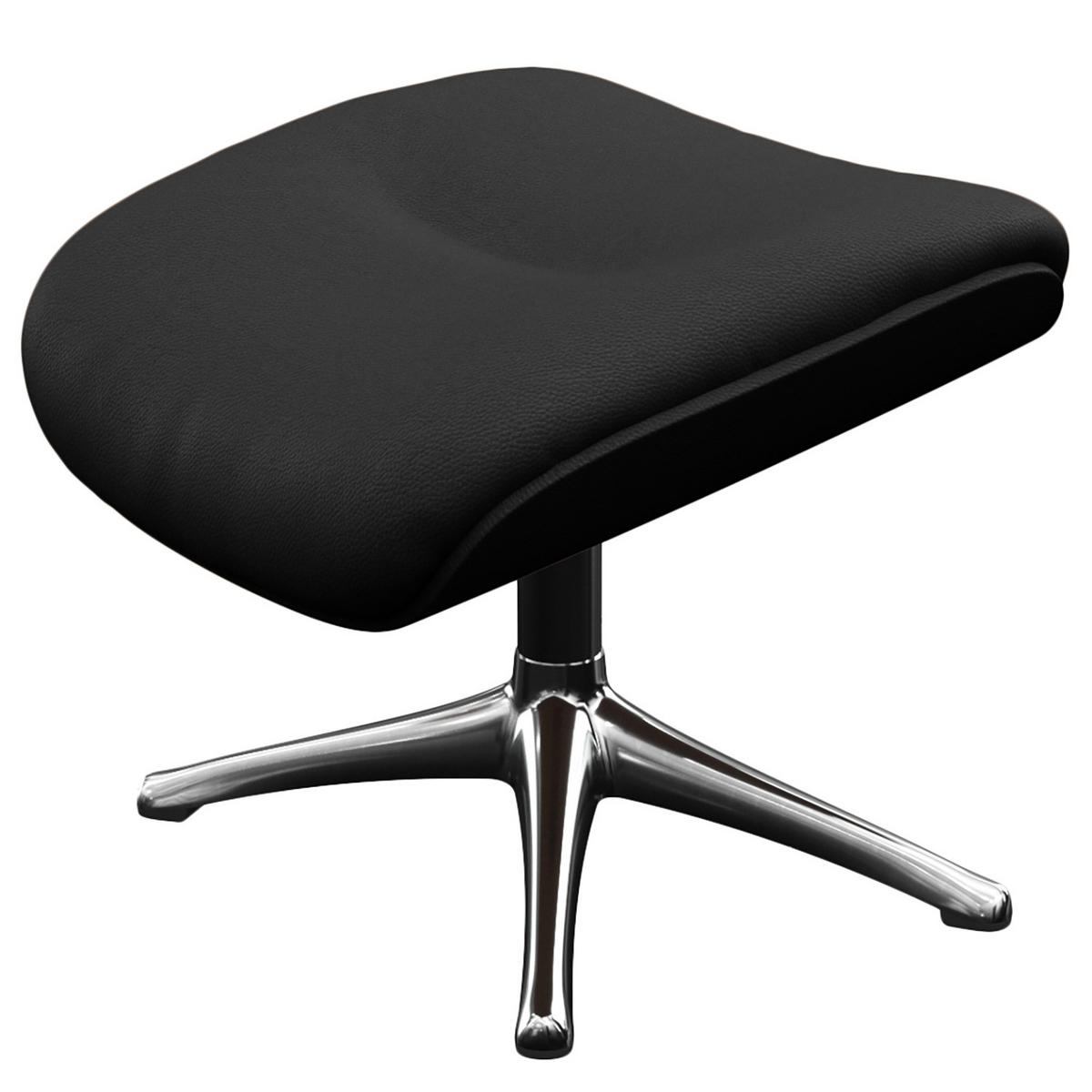 RELAXSESSEL - Schwarz, Leder/Metall (90/107/90cm) - home24