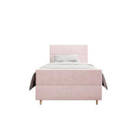 BOXBETT FLO PLUS 100x200 Itaka 58, mit Matratze H3, Bonell und Topper, Rosa - Rosa, Holz/Textil (100/200cm) - Bedante