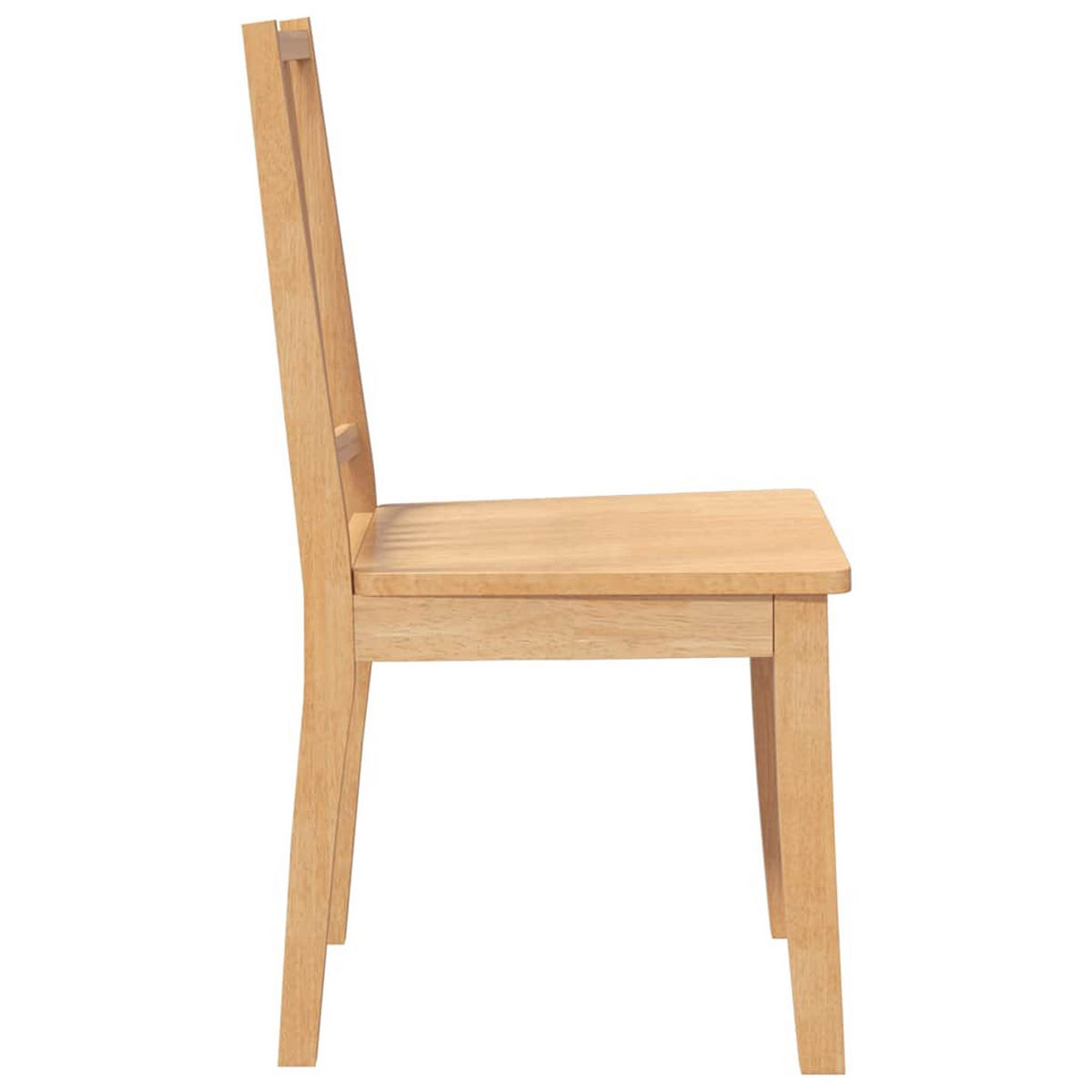 ESSZIMMERSTÜHLE 2 Stk. Natur Massivholz Gummibaum 40*47.5*89cm - Braun, Holz (40/89/47.5cm) - ZMH