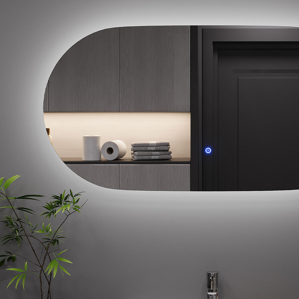 KOUPELNOVÉ ZRCADLO Miral Sklo - čirá, sklo (100/2.8/50cm) - Vicco