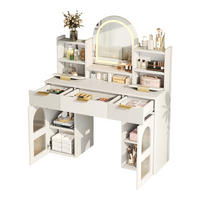 SCHMINKTISCH Weiß LED Spiegel 3 Schubladen 120x40x139.5cm - Weiß, Holzwerkstoff (40/139.5/120cm) - FLIEKS